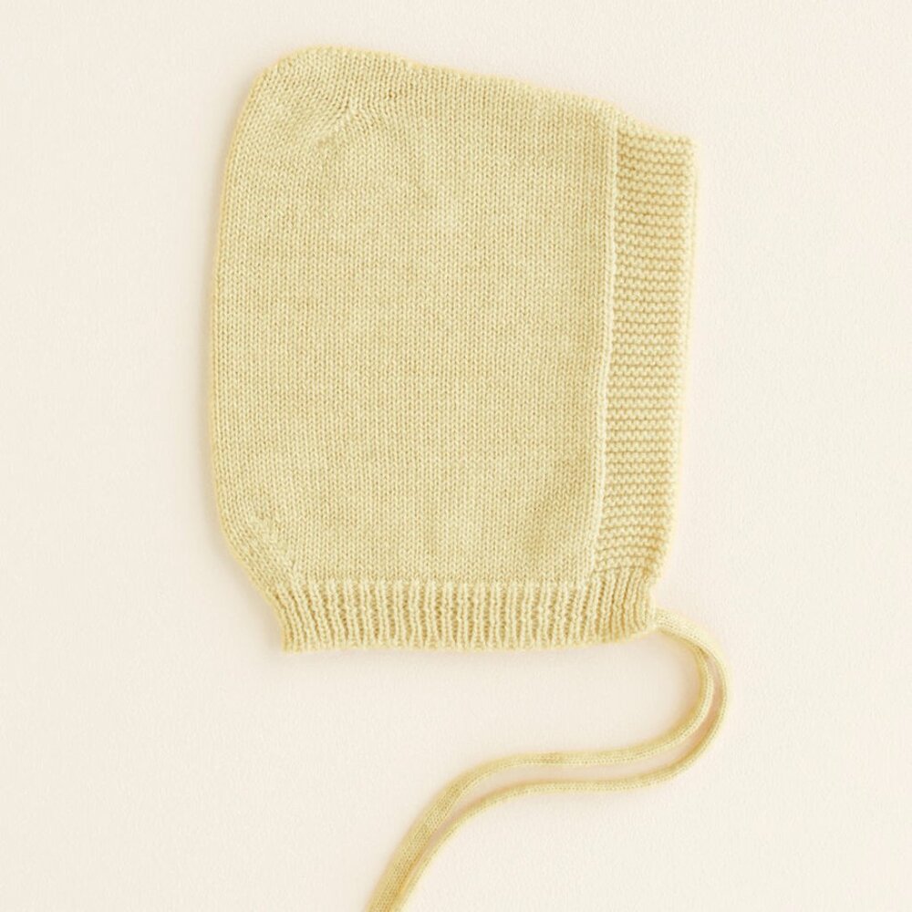 HVID baby bonnet small newborn light yellow